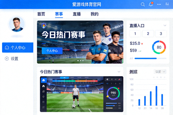 爱游戏体育官网全新平台用户界面设计预览图，展示现代化布局与清晰导航