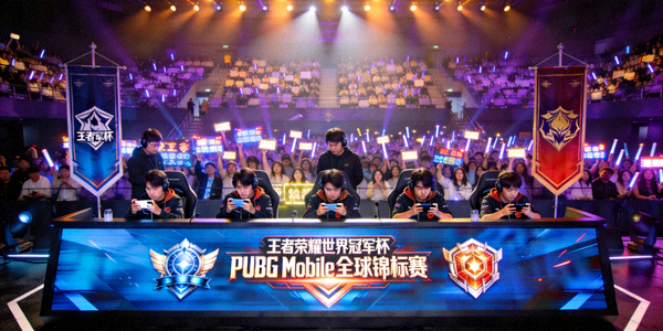 王者荣耀世界冠军杯与PUBG Mobile全球锦标赛手机电竞比赛现场